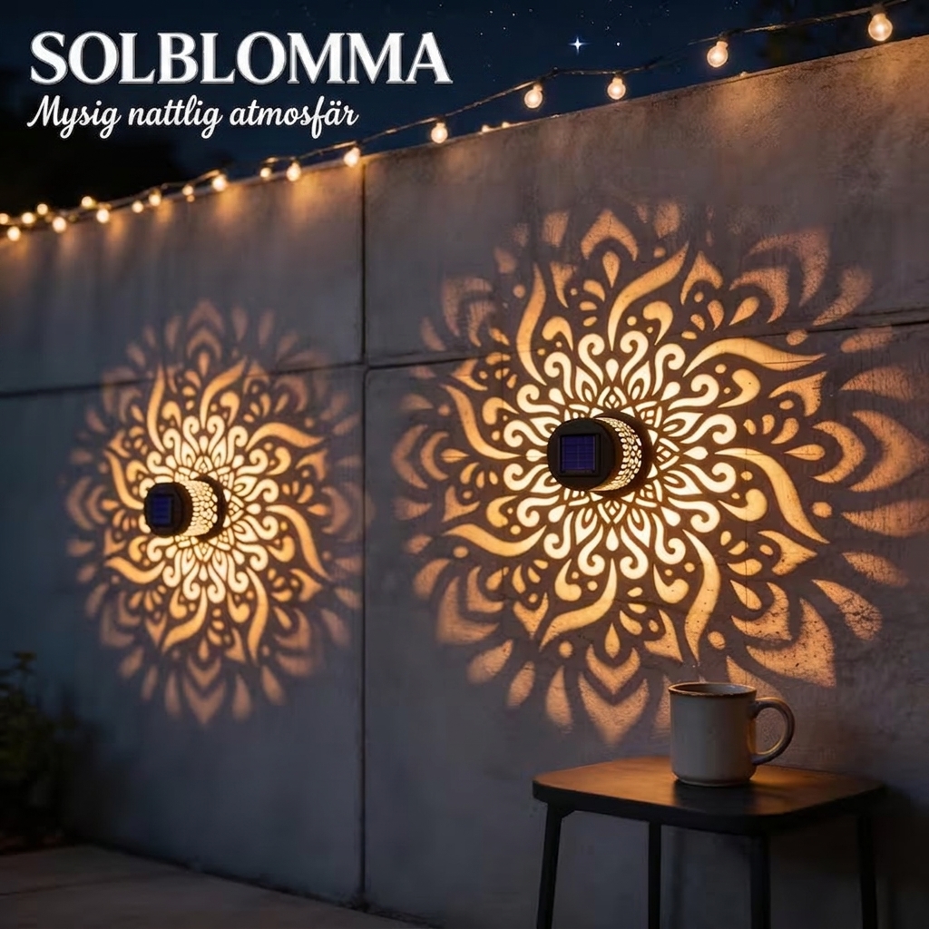 Solblomma Soldriven Mandalalampa
